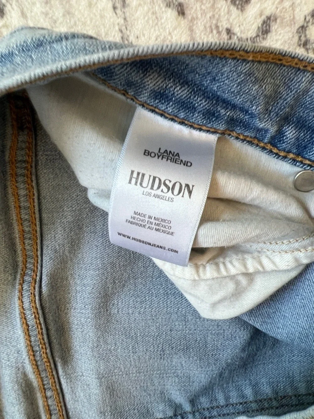 Hudson Jeans Light Blue Distressed Ankle Jeans